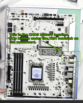 CMOS Battery Location