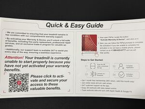 A Guide to treadmill setup with warnings for why your treadmill won't work until you download an app.