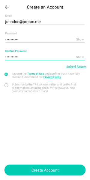 Kasa app account creation screen checkbox selected.png