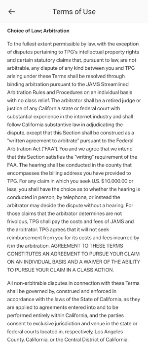 Kasa app arbitration clause.png