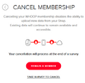 Step 2 of the Whoop subscription cancellation process