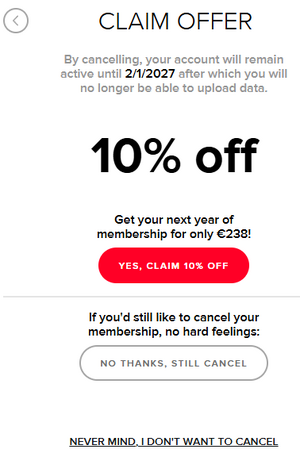 Step 11 of the Whoop subscription cancellation process