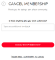 Step 12 of the Whoop subscription cancellation process