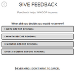 Step 6 of the Whoop subscription cancellation process