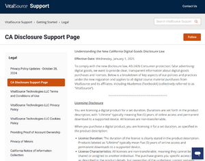 Screenshot of vitalsource' "details" page [1] that is clickable from the bottom of the product page for a calculus book as of 2025-02-18