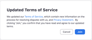 Terms of Service Prompt